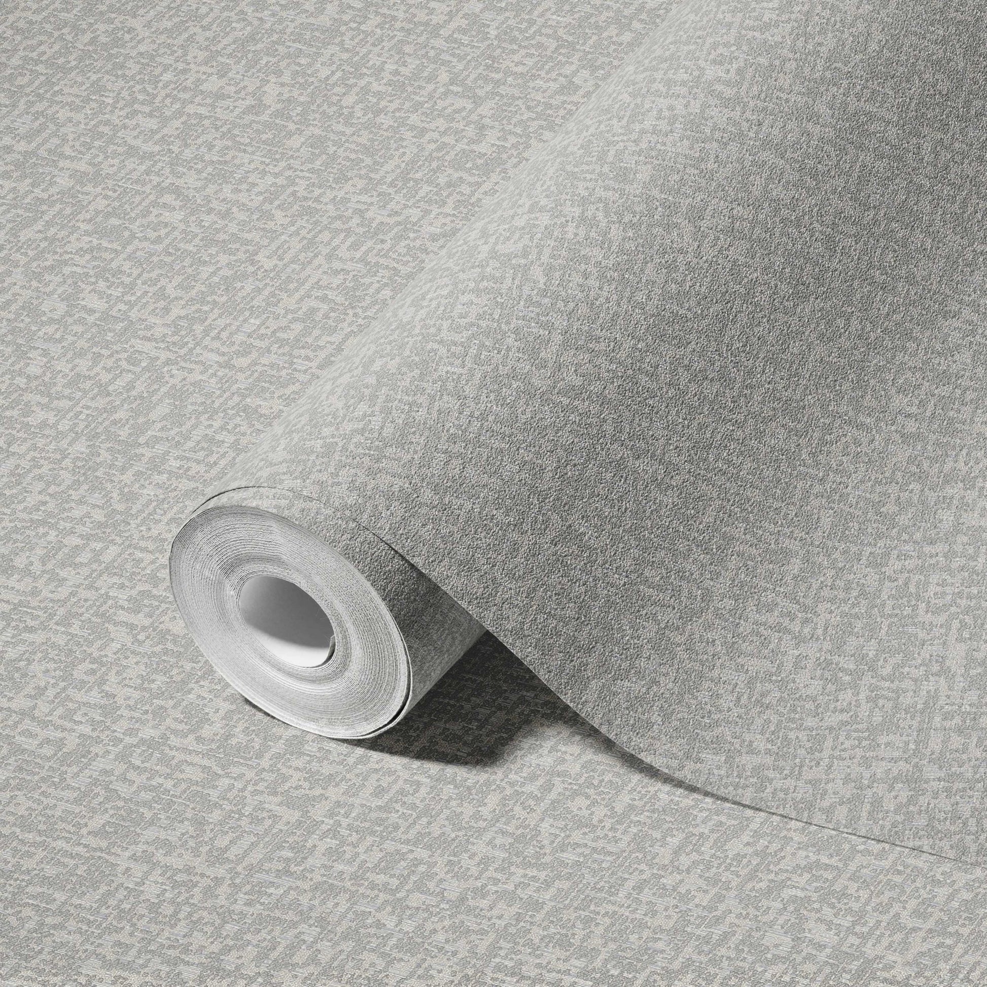 Roka Living Stone Grey Warm Linen Wallpaper by La Belle Maison
