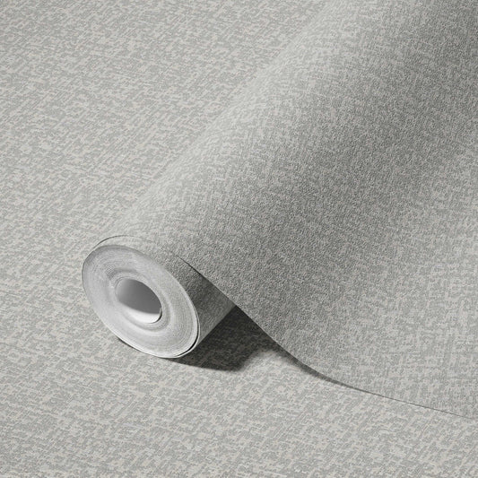 Roka Living Stone Grey Warm Linen Wallpaper by La Belle Maison