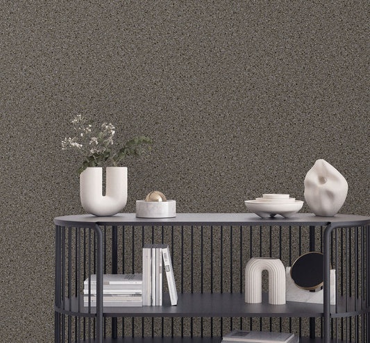 Roka Living Grey Organic Weave Wallpaper by La Belle Maison
