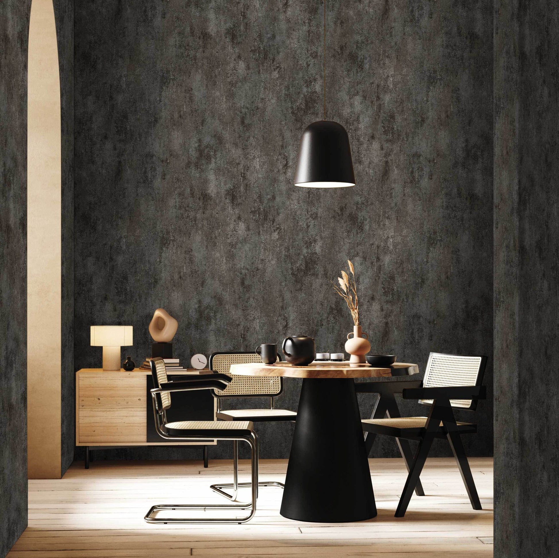Roka Living Greige Organic Weave Wallpaper by La Belle Maison