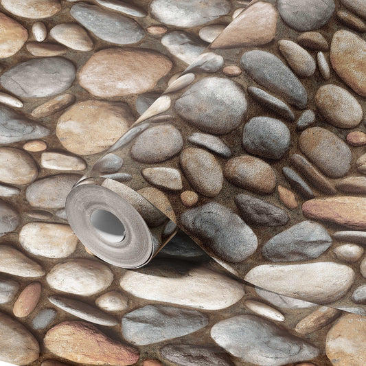 Roka Living Fawn Relaxed Weave Wallpaper by La Belle Maison