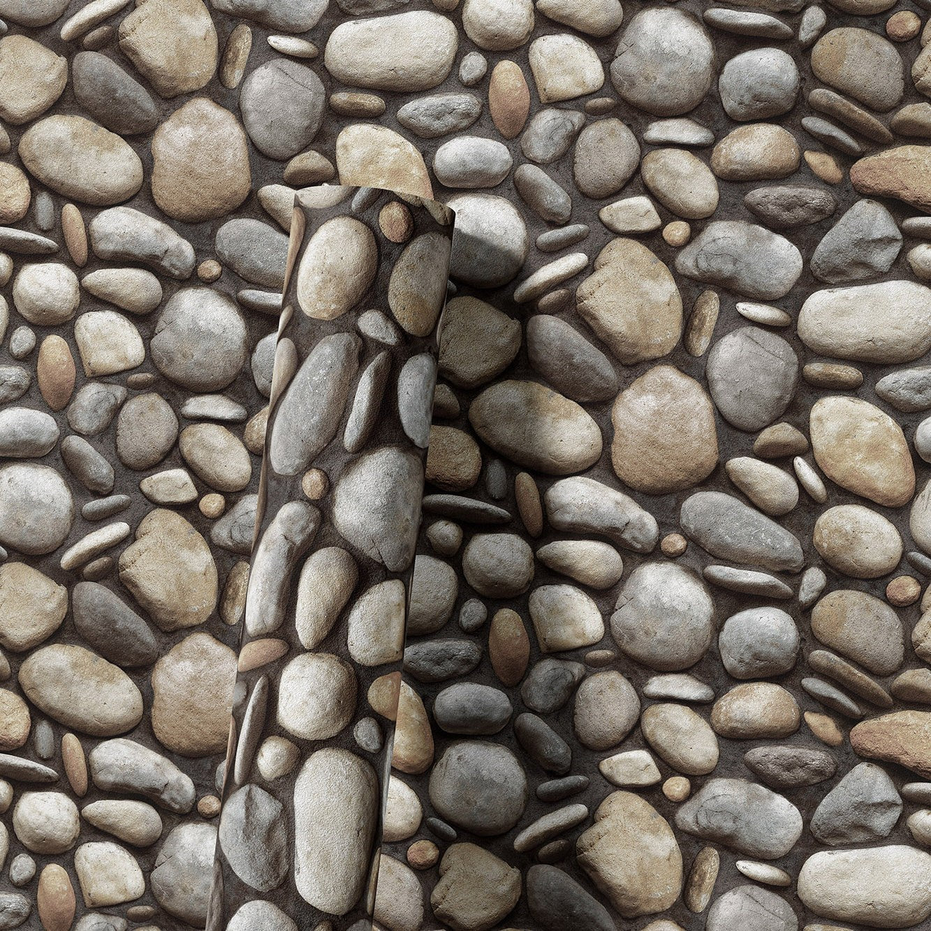 Roka Living Silver Natural Surface Wallpaper by La Belle Maison