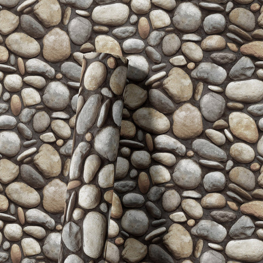 Roka Living Silver Natural Surface Wallpaper by La Belle Maison