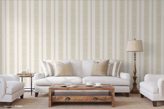 Rumi Stories Warm Grey Artistic Scroll Wallpaper by La Belle Maison