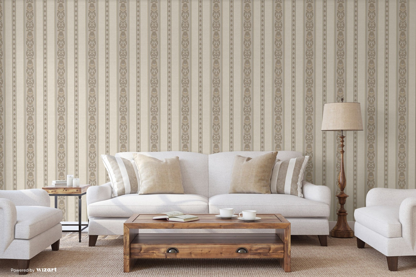 Rumi Stories Smoke Artistic Scroll Wallpaper by La Belle Maison