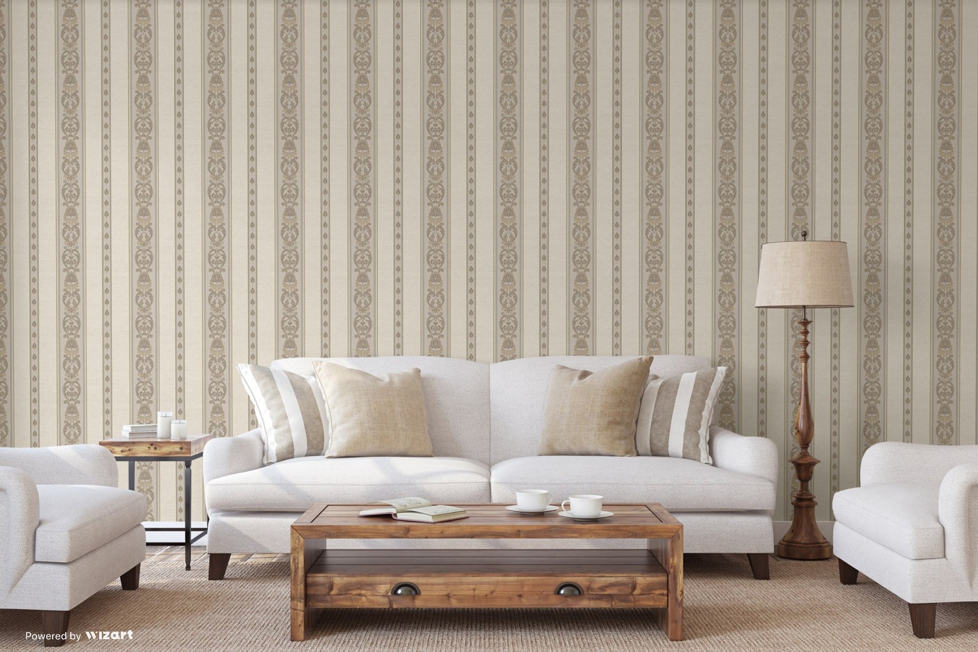 Rumi Stories Smoke Artistic Scroll Wallpaper by La Belle Maison