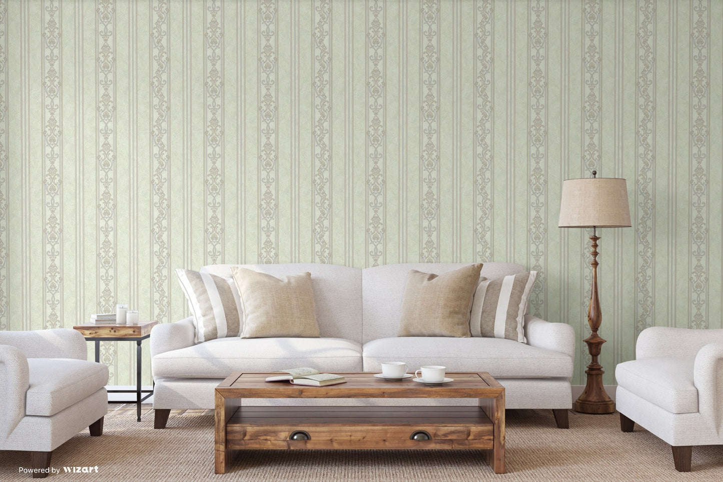 Rumi Stories Smoke Poetic Pattern Wallpaper by La Belle Maison