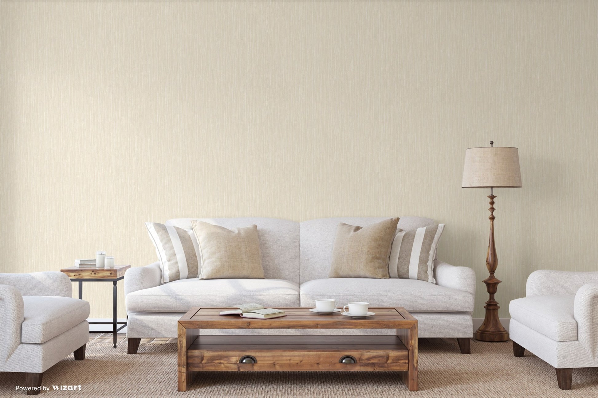 Rumi Stories Stone Poetic Pattern Wallpaper by La Belle Maison