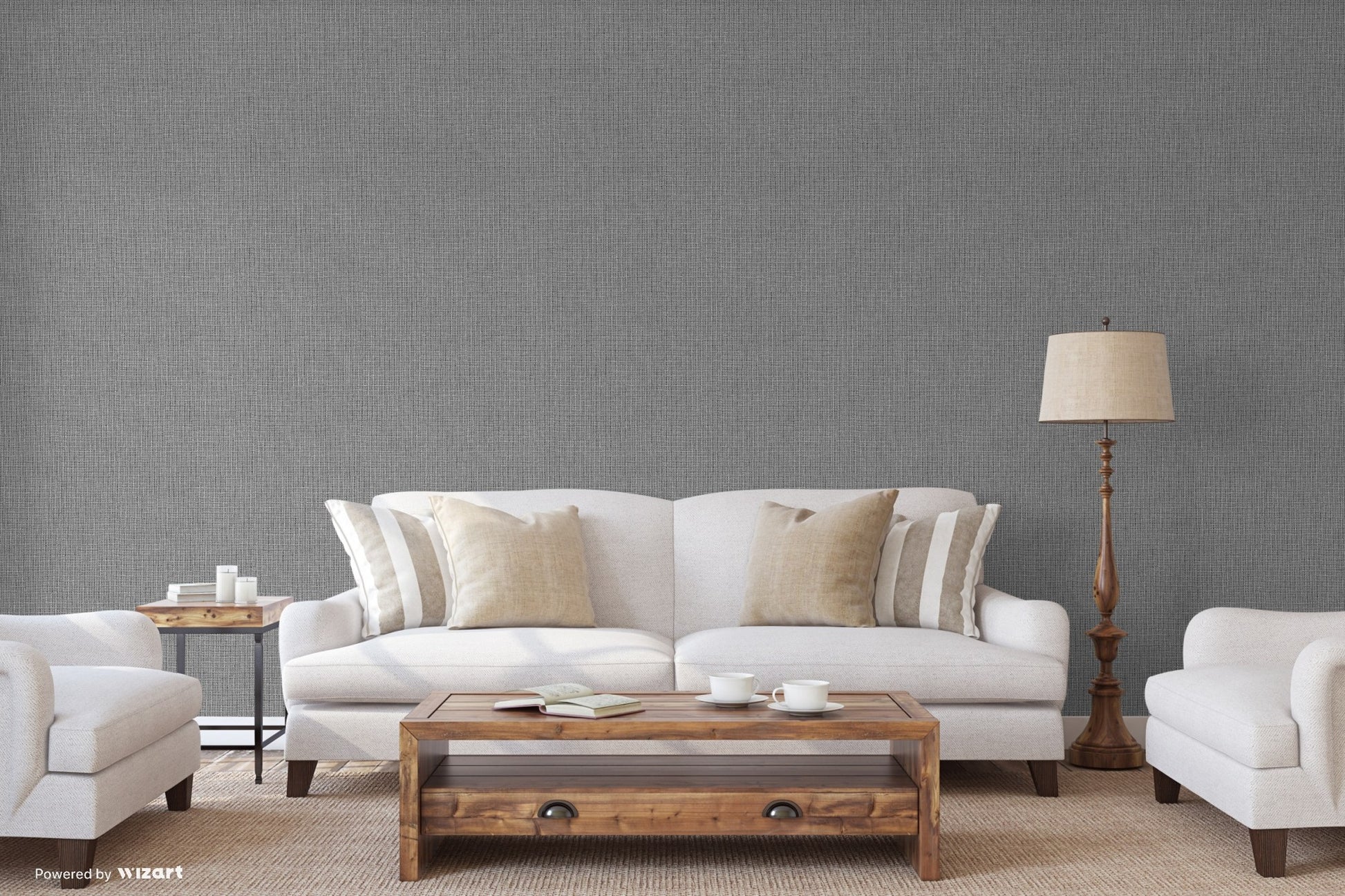 Seven Rooms Grey Soft Decorative Wallpaper by La Belle Maison