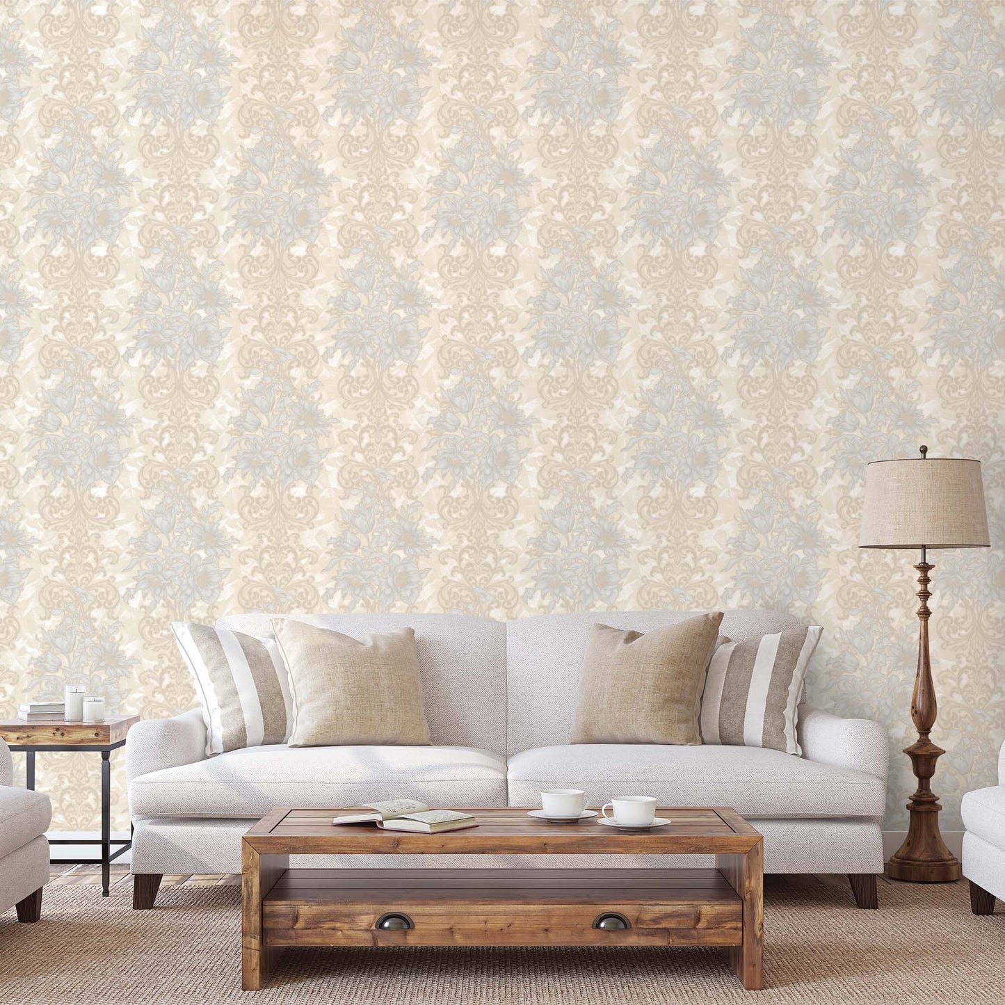 Seven Rooms Indigo Subtle Pattern Wallpaper by La Belle Maison