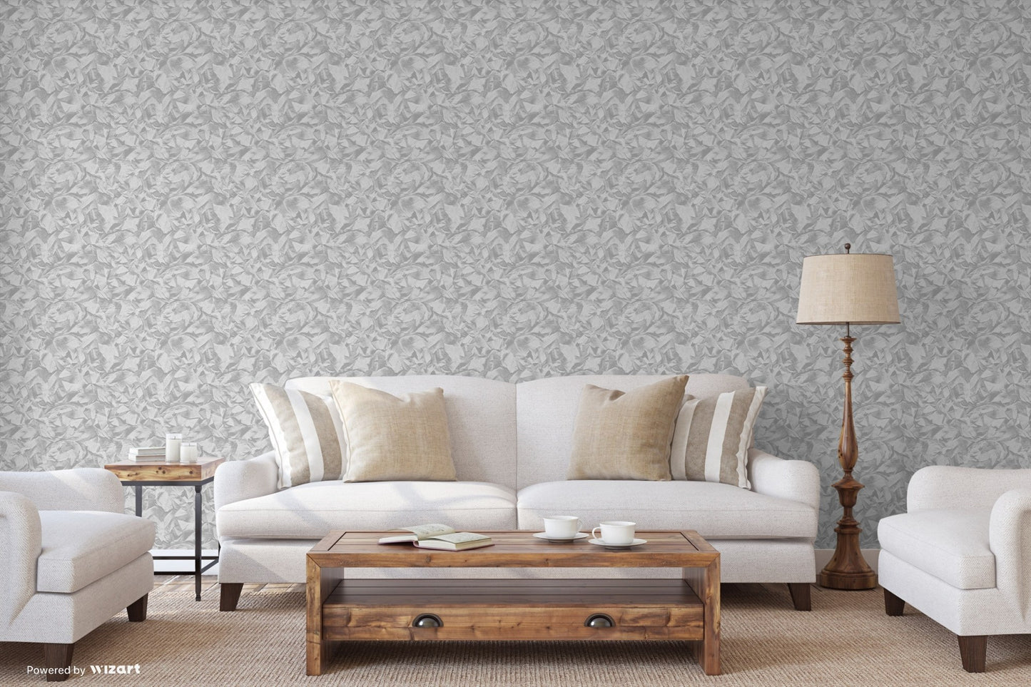 Seven Rooms Dove Grey Marble Effect Wallpaper by La Belle Maison