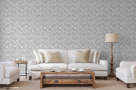 Seven Rooms Dove Grey Marble Effect Wallpaper by La Belle Maison