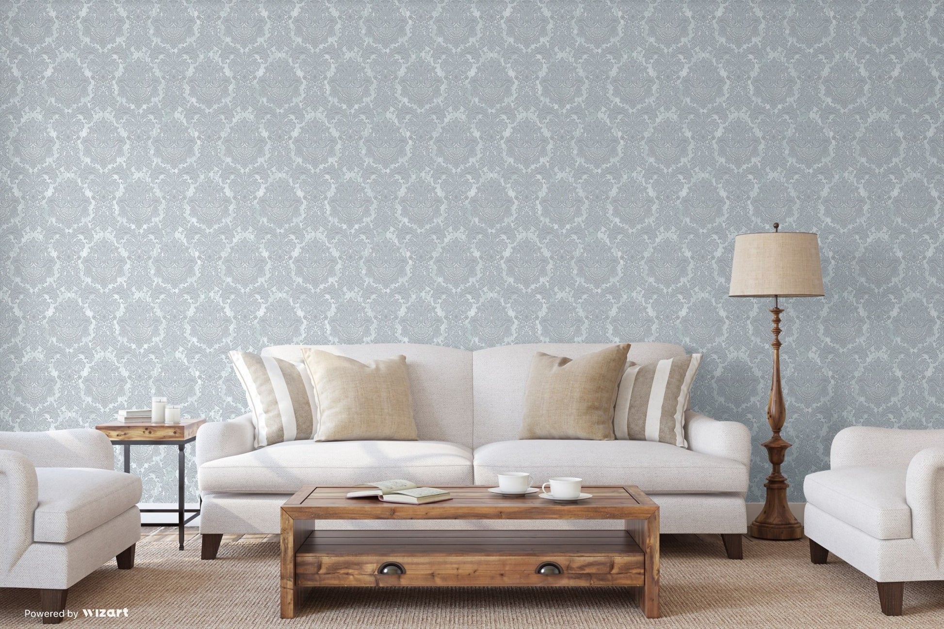 Seven Rooms Denim Soft Decorative Wallpaper by La Belle Maison