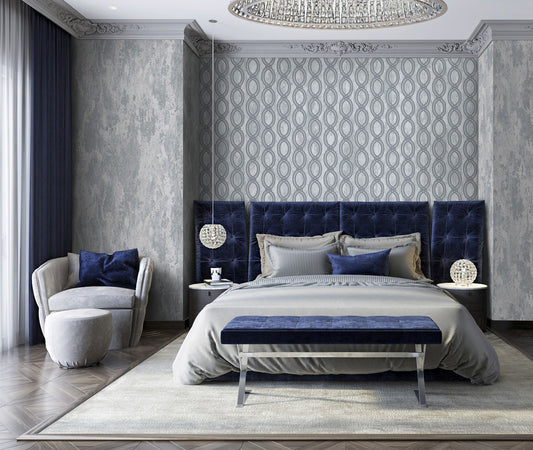 Seven Rooms Sky Blue Interior Texture Wallpaper by La Belle Maison