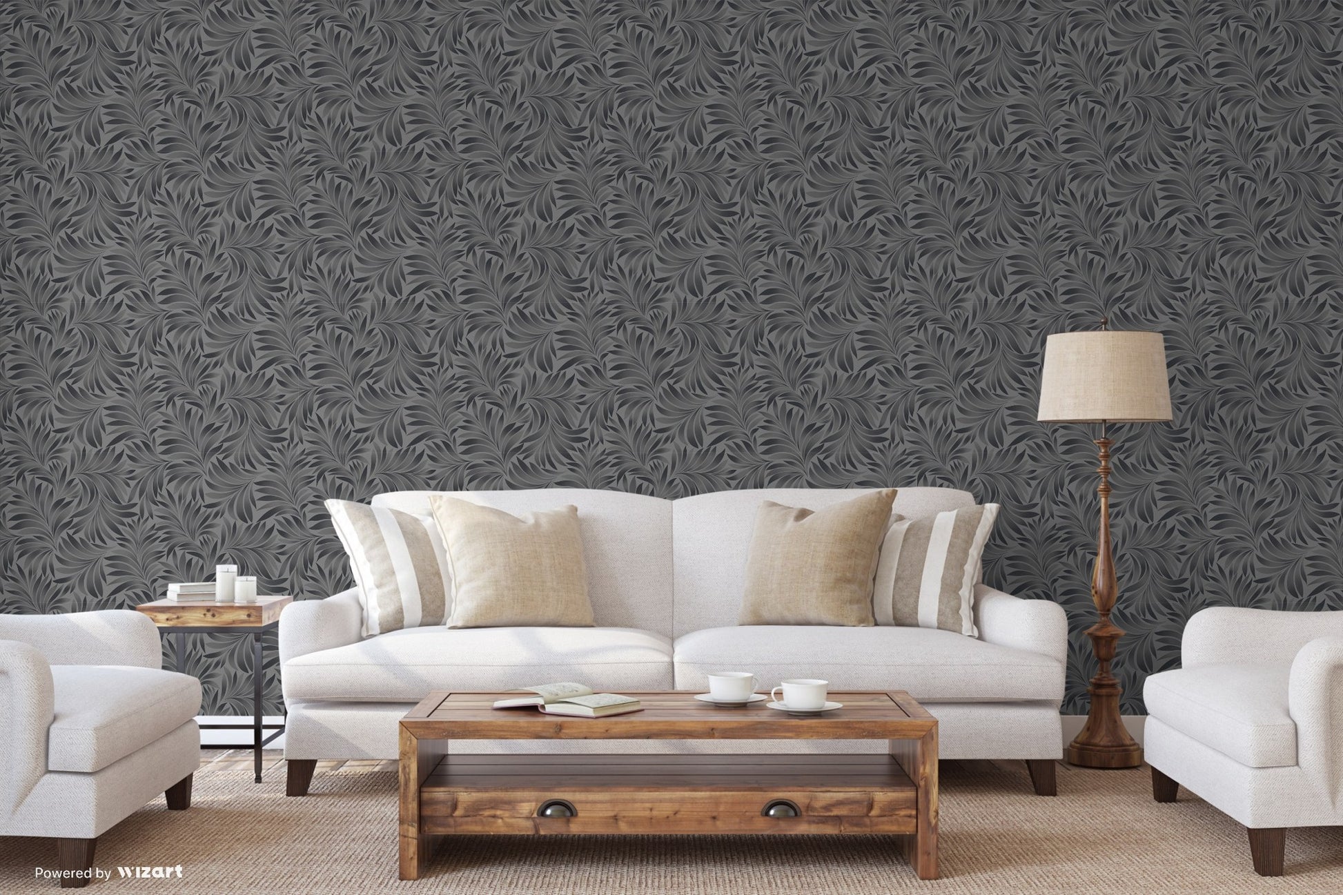 Seven Rooms Silver Modern Stone Wallpaper by La Belle Maison