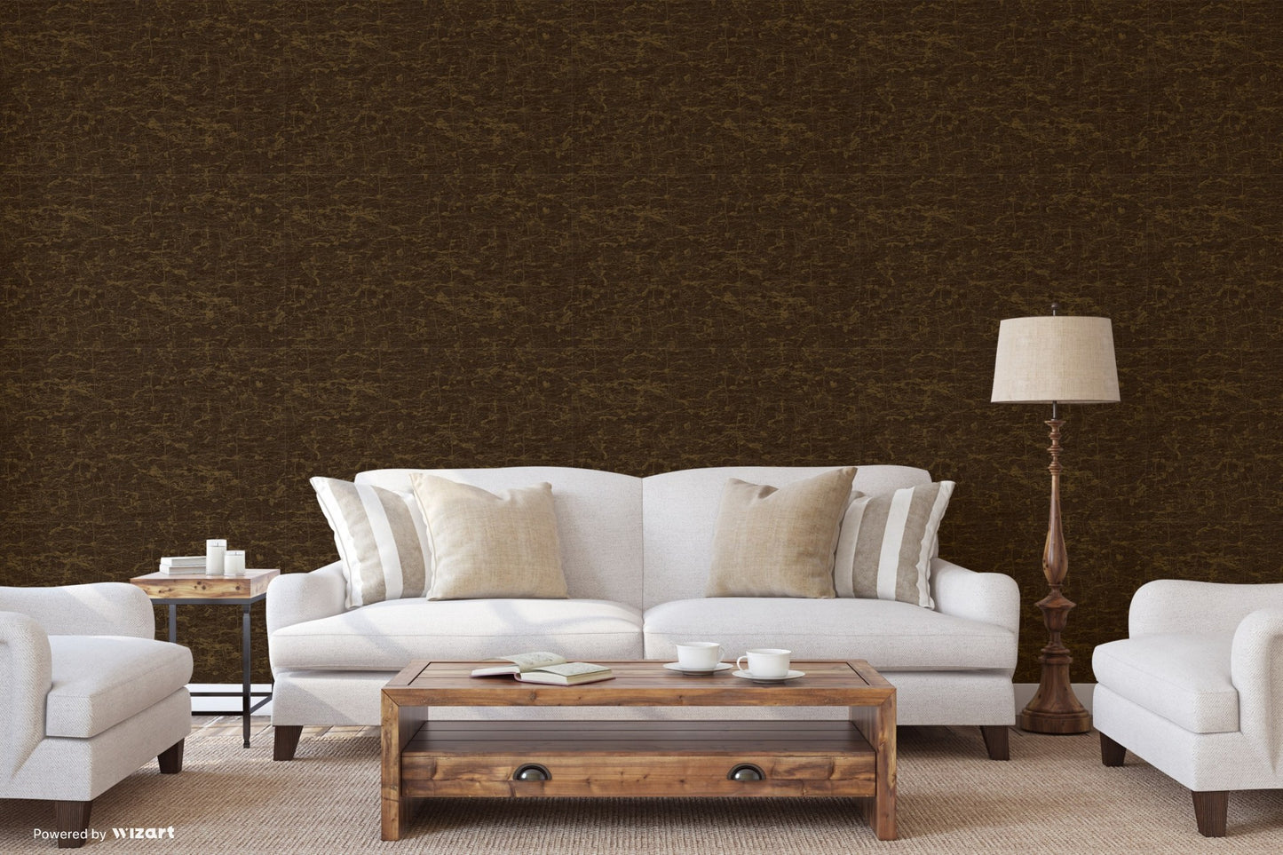Seven Rooms Deep Grey Modern Stone Wallpaper by La Belle Maison