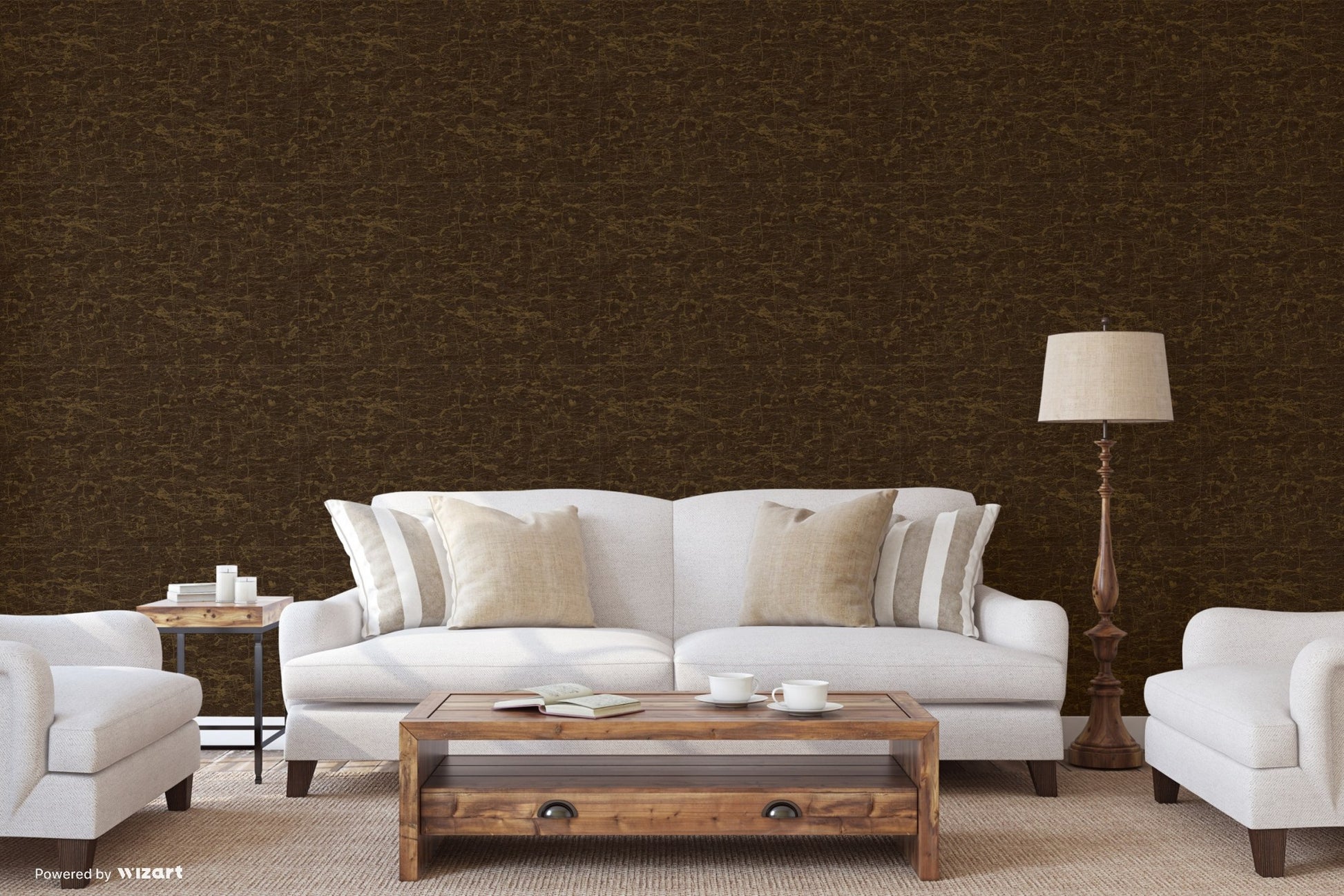 Seven Rooms Deep Grey Modern Stone Wallpaper by La Belle Maison