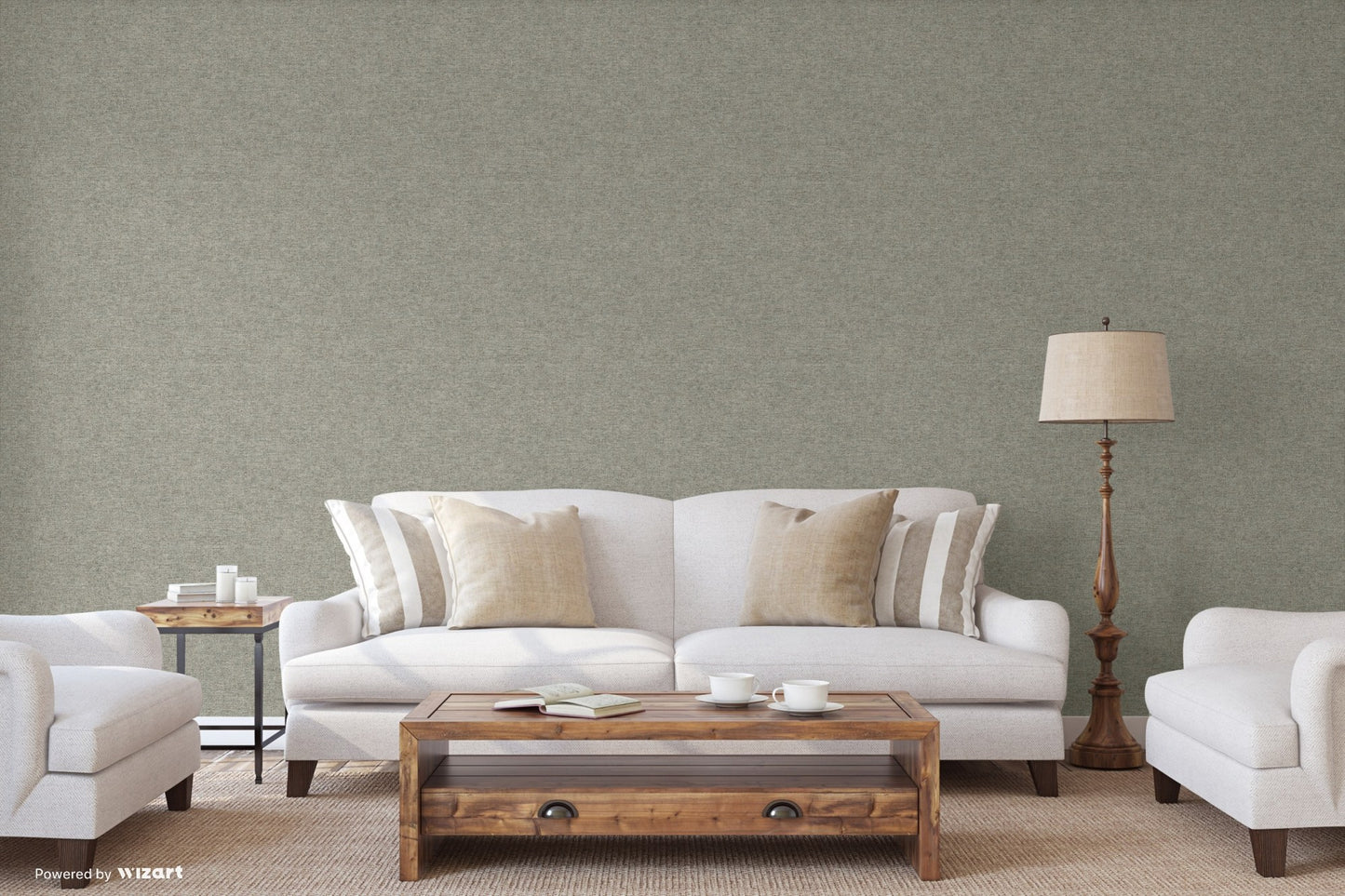 Seven Rooms Ash Grey Soft Decorative Wallpaper by La Belle Maison