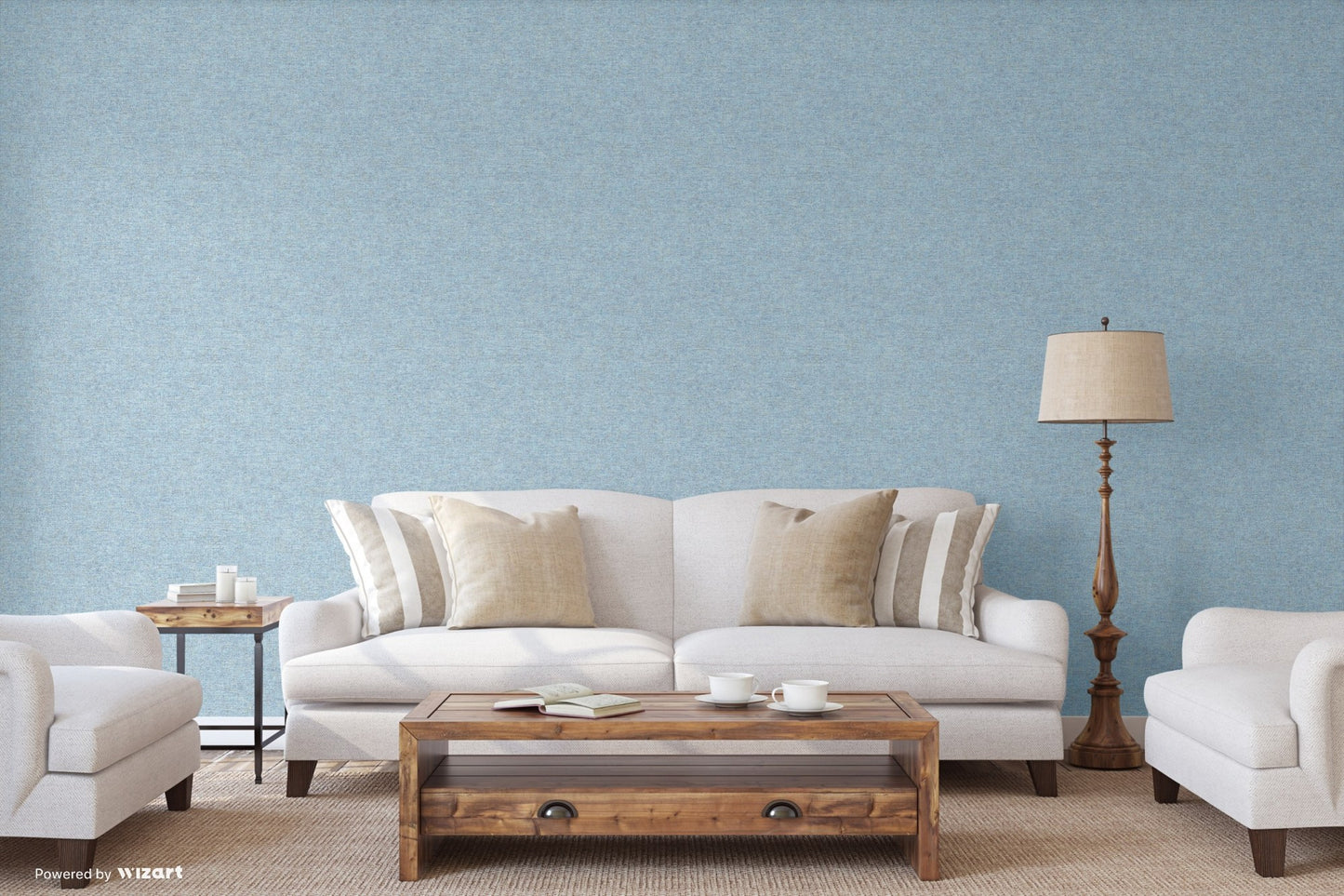 Seven Rooms Powder Blue Modern Stone Wallpaper by La Belle Maison
