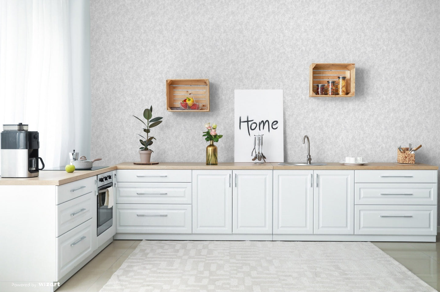 Seven Rooms Indigo Modern Stone Wallpaper by La Belle Maison