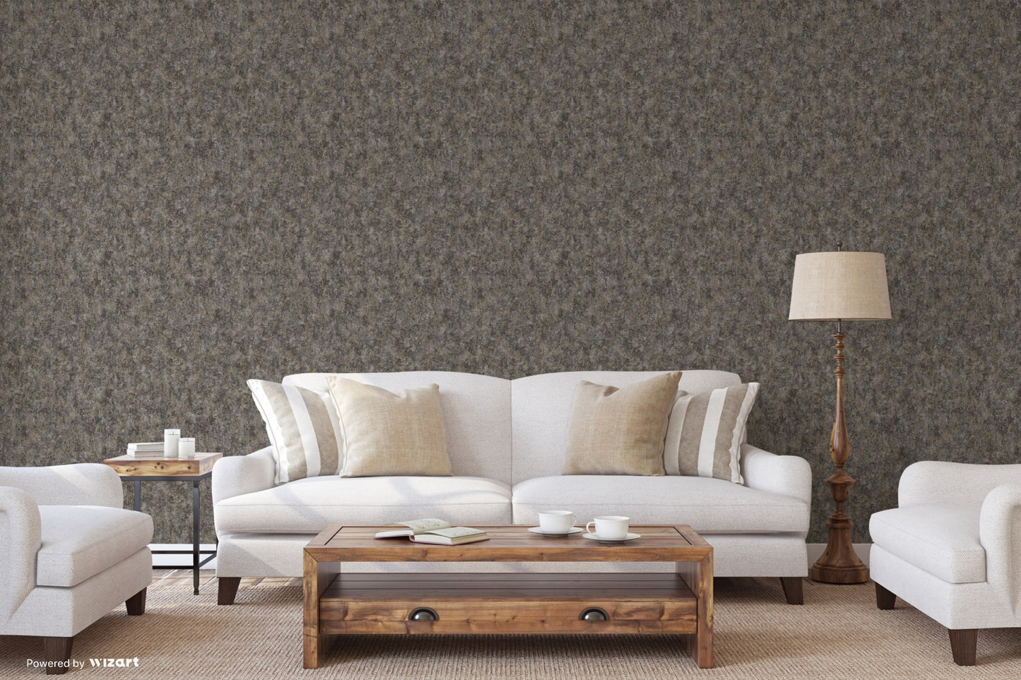 Seven Rooms Ash Grey Interior Texture Wallpaper by La Belle Maison
