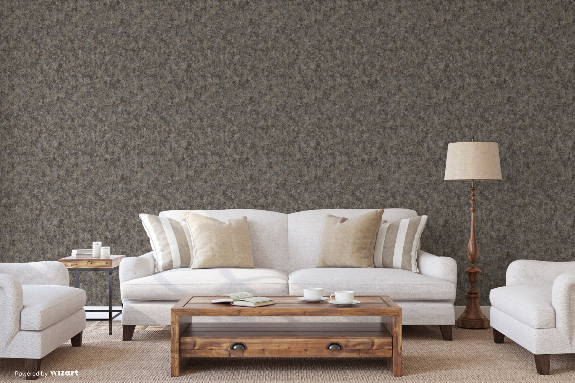 Seven Rooms Ash Grey Interior Texture Wallpaper by La Belle Maison