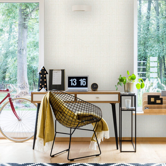 Signature Maison Blue Luxury Neutral Wallpaper by La Belle Maison