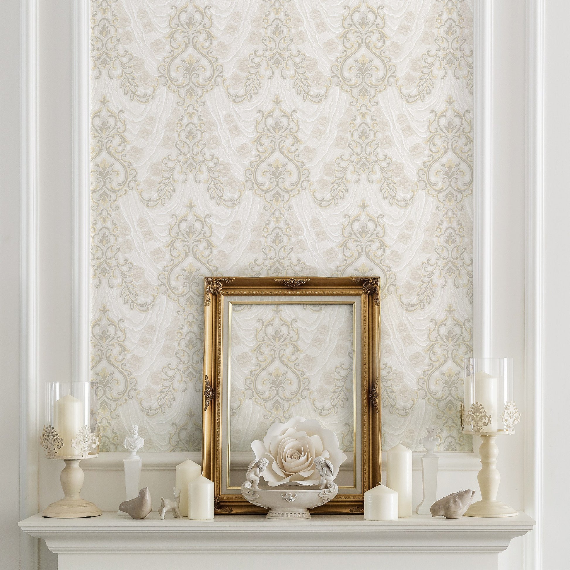 Signature Maison Dove Grey Refined Linen Wallpaper by La Belle Maison