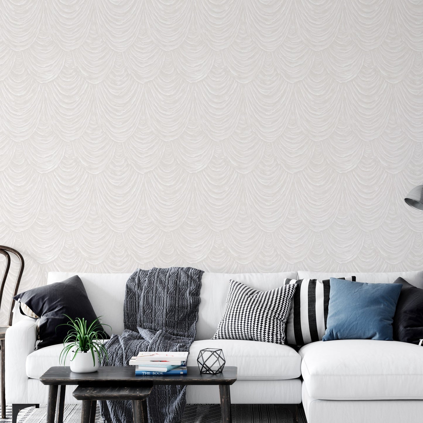Signature Maison Opal Polished Texture Wallpaper by La Belle Maison