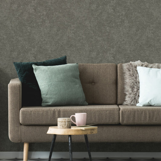 Signature Maison Ash Grey Signature Texture Wallpaper by La Belle Maison