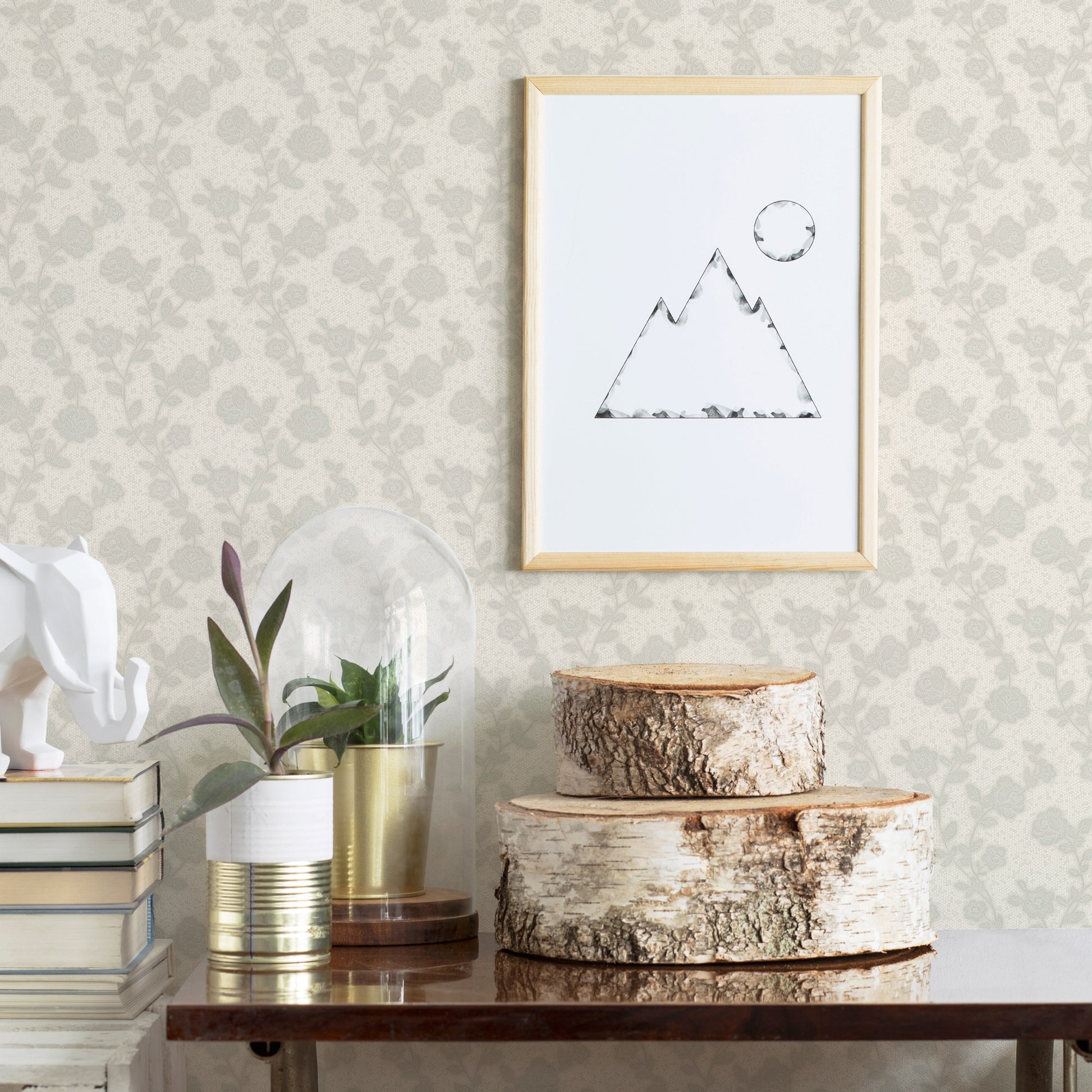 Signature Maison Ash Refined Linen Wallpaper by La Belle Maison