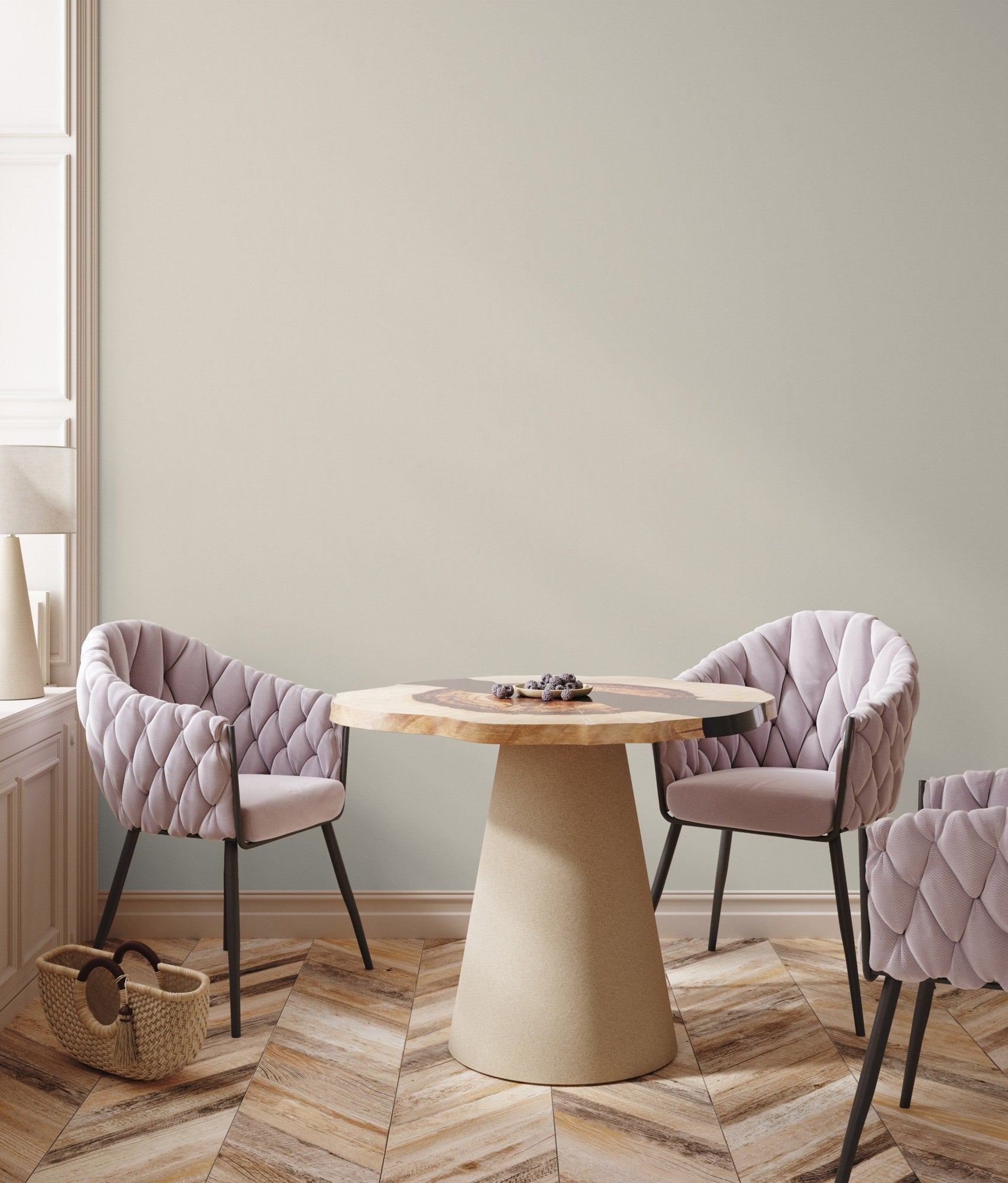 Soft Hue Sand Gentle Weave Wallpaper by La Belle Maison