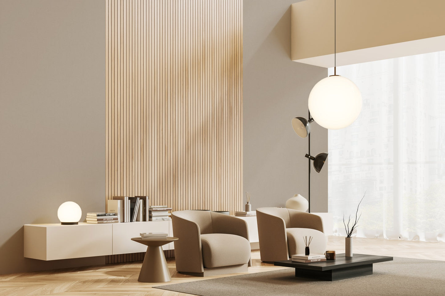 Soft Hue Pebble Calm Linen Wallpaper by La Belle Maison