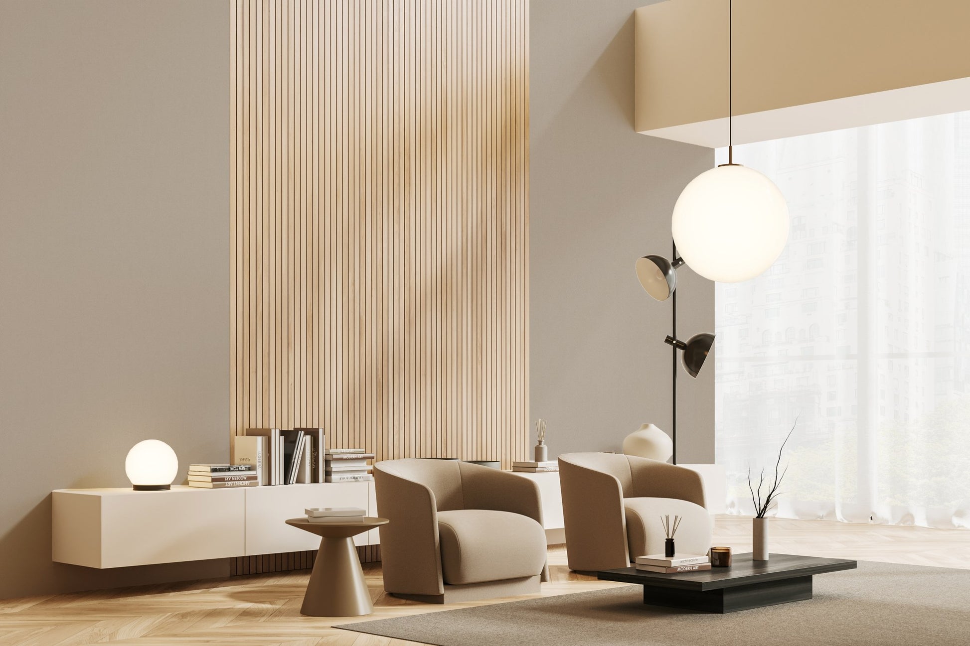 Soft Hue Pebble Calm Linen Wallpaper by La Belle Maison