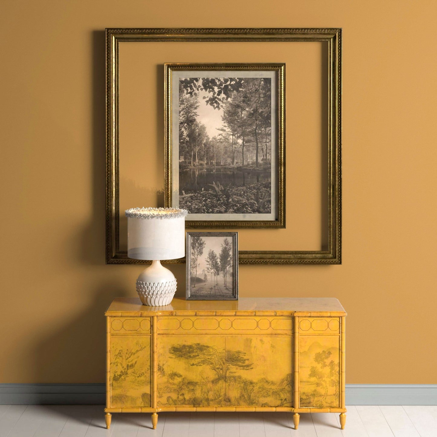 Soft Hue Golden Sand Muted Texture Wallpaper by La Belle Maison