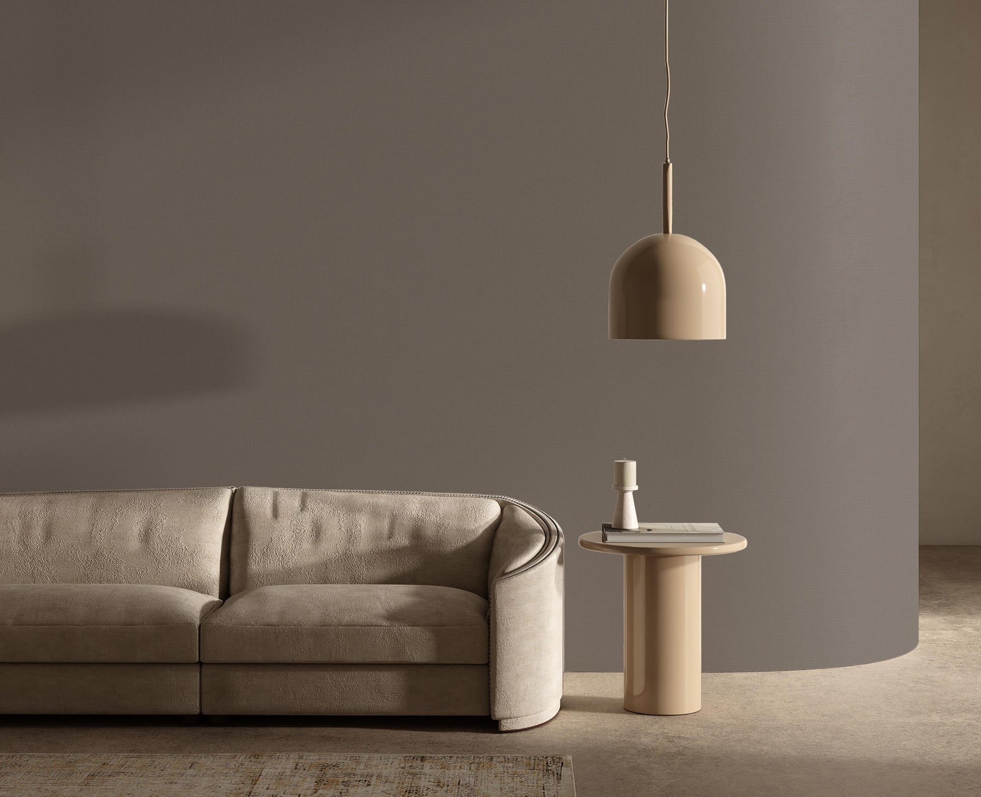 Soft Hue Greige Muted Texture Wallpaper by La Belle Maison