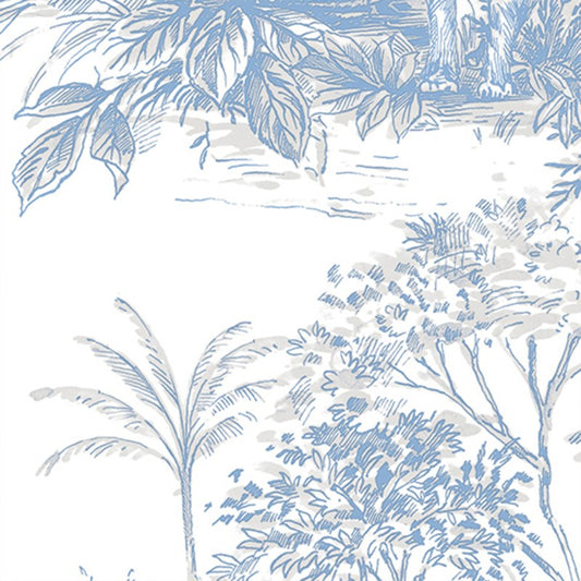 Soft Hue Stone Grey Calm Linen Wallpaper by La Belle Maison