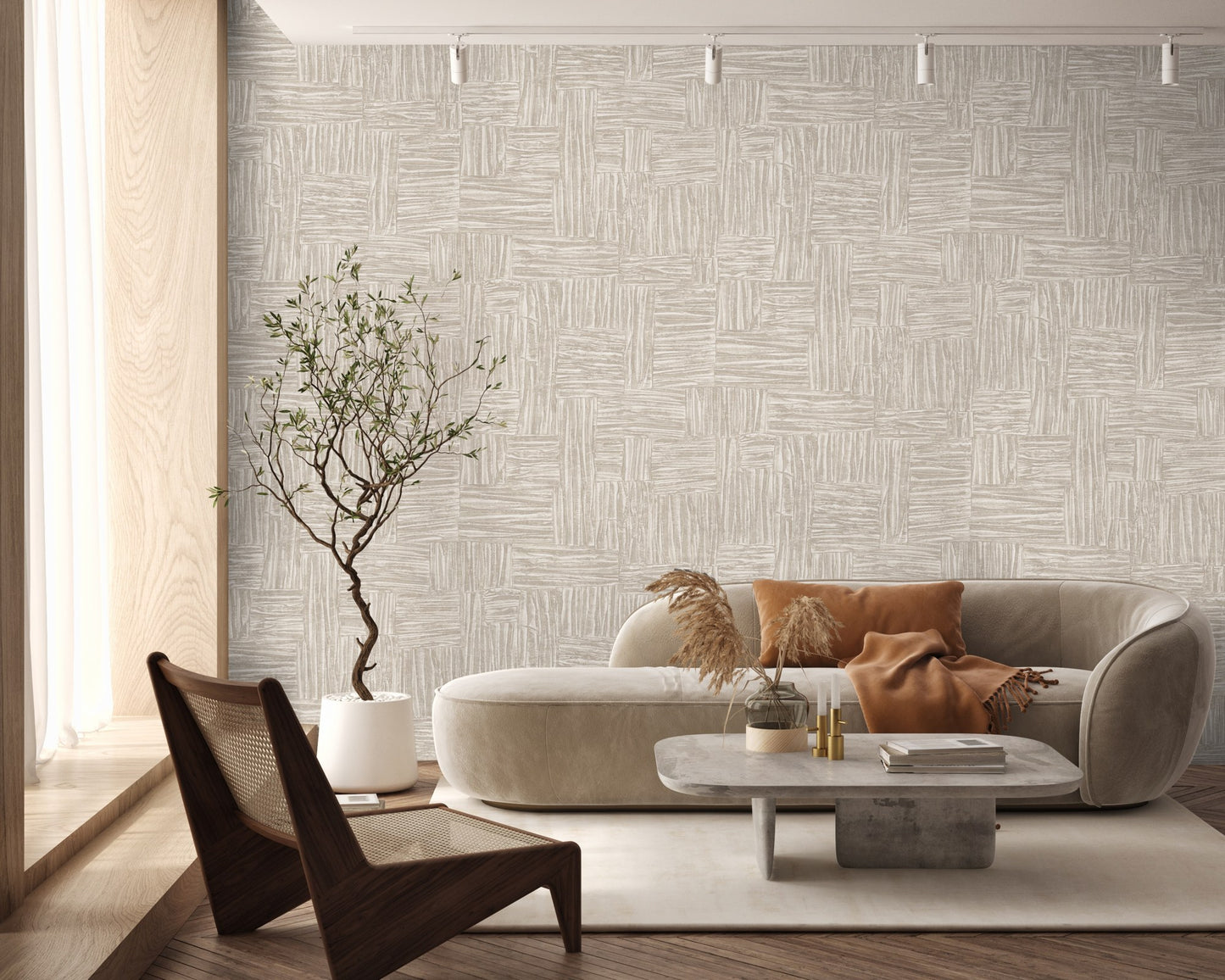 The Muse Collection Ash Soft Abstract Wallpaper by La Belle Maison