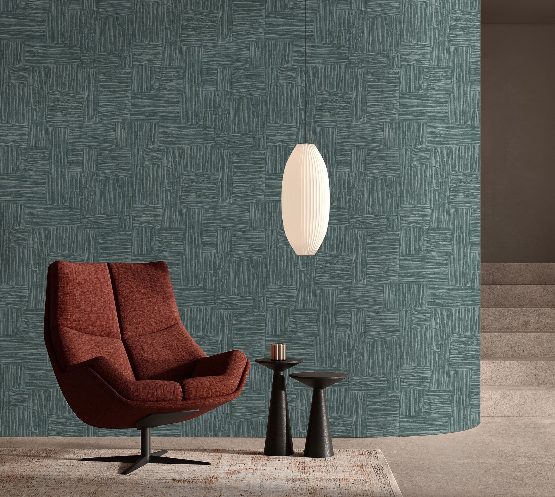 The Muse Collection Mist Grey Modern Texture Wallpaper by La Belle Maison