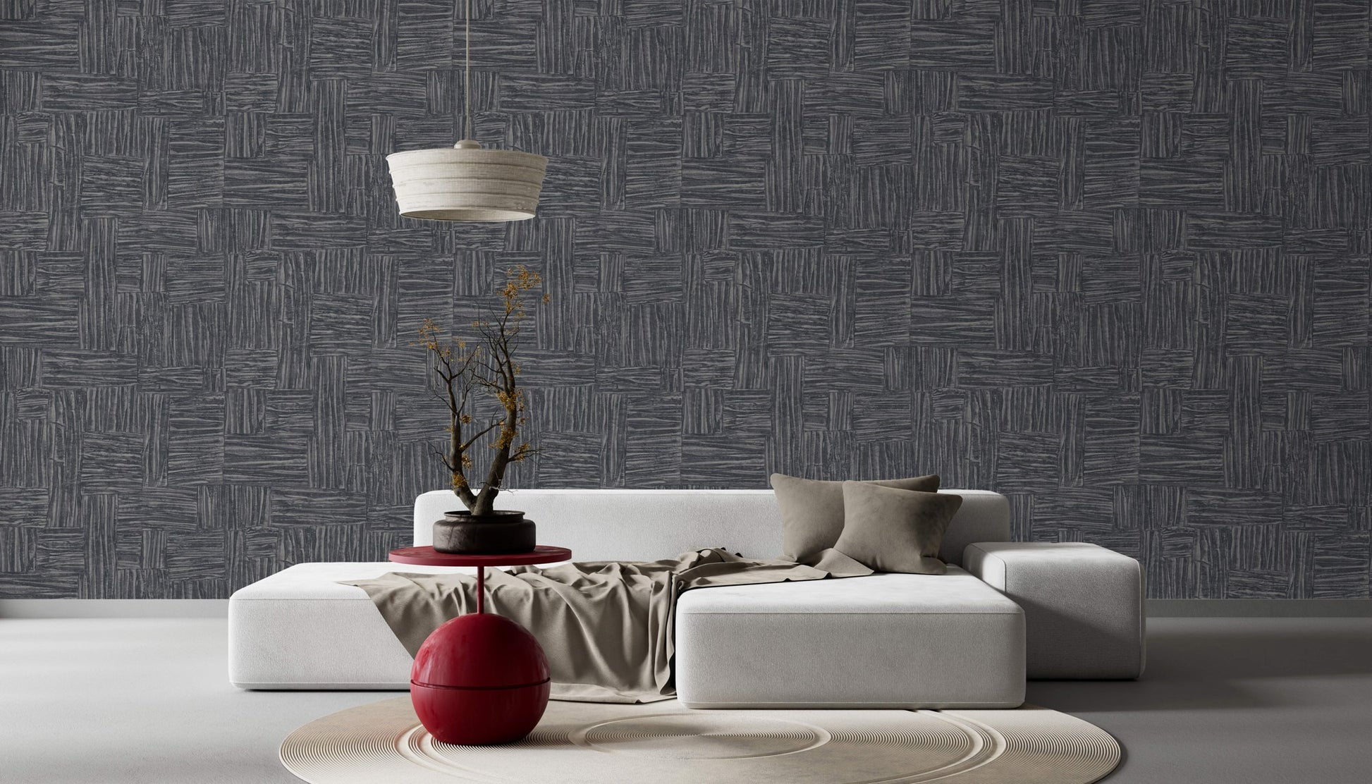 The Muse Collection Grey Artful Surface Wallpaper by La Belle Maison