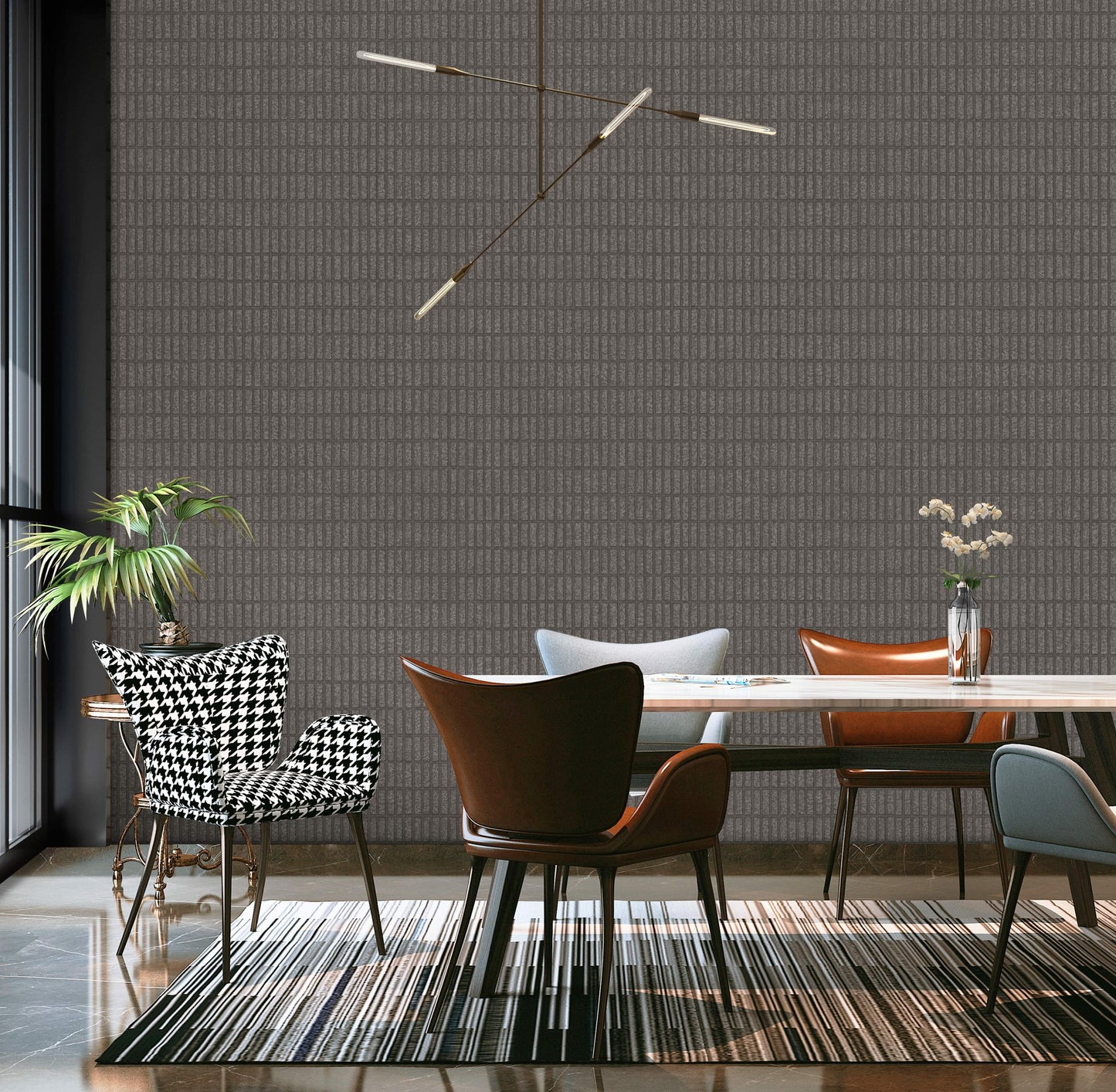 The Muse Collection Slate Studio Motif Wallpaper by La Belle Maison