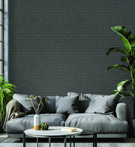 The Muse Collection Pewter Artful Surface Wallpaper by La Belle Maison
