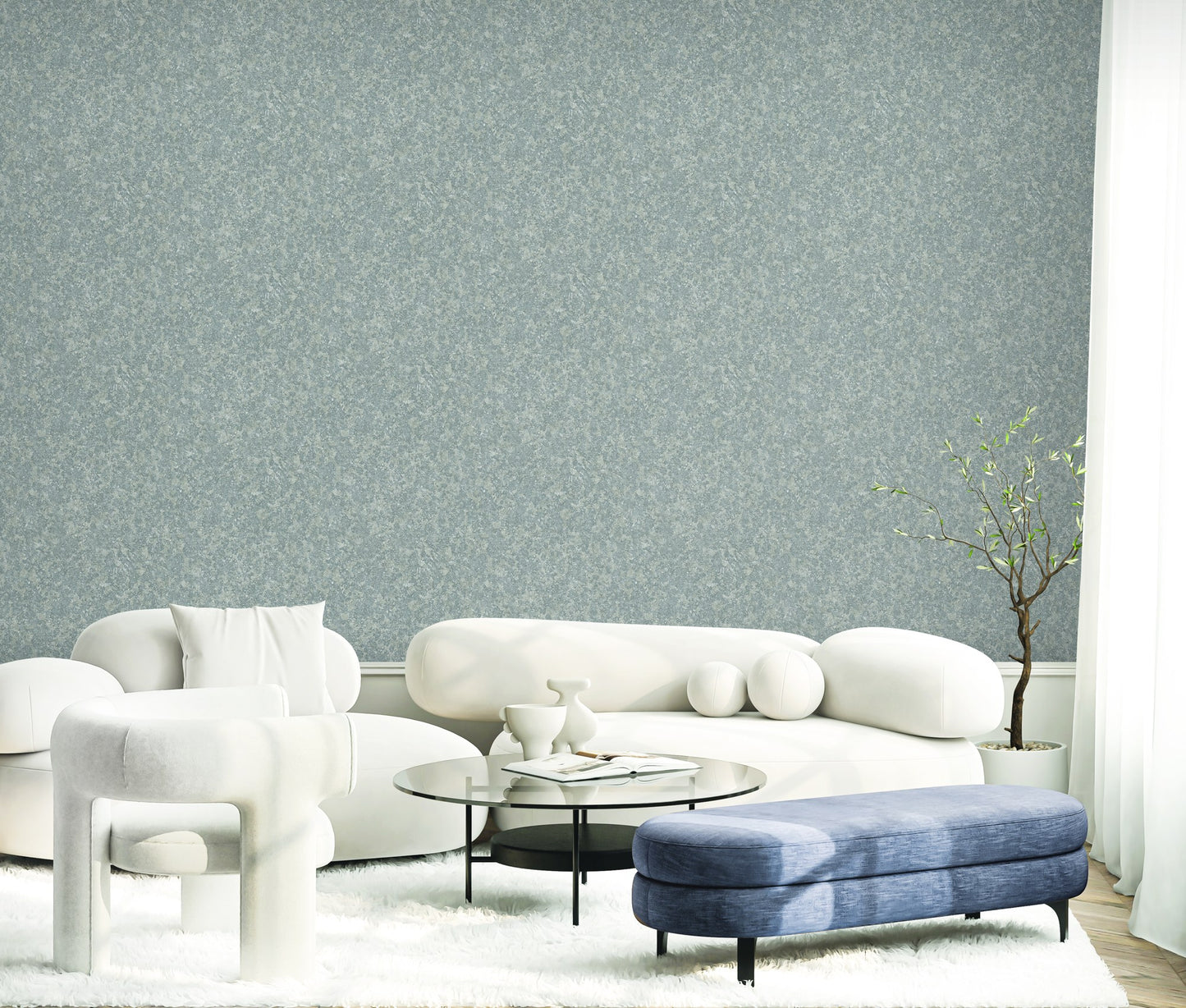The Muse Collection Dove Grey Creative Pattern Wallpaper by La Belle Maison