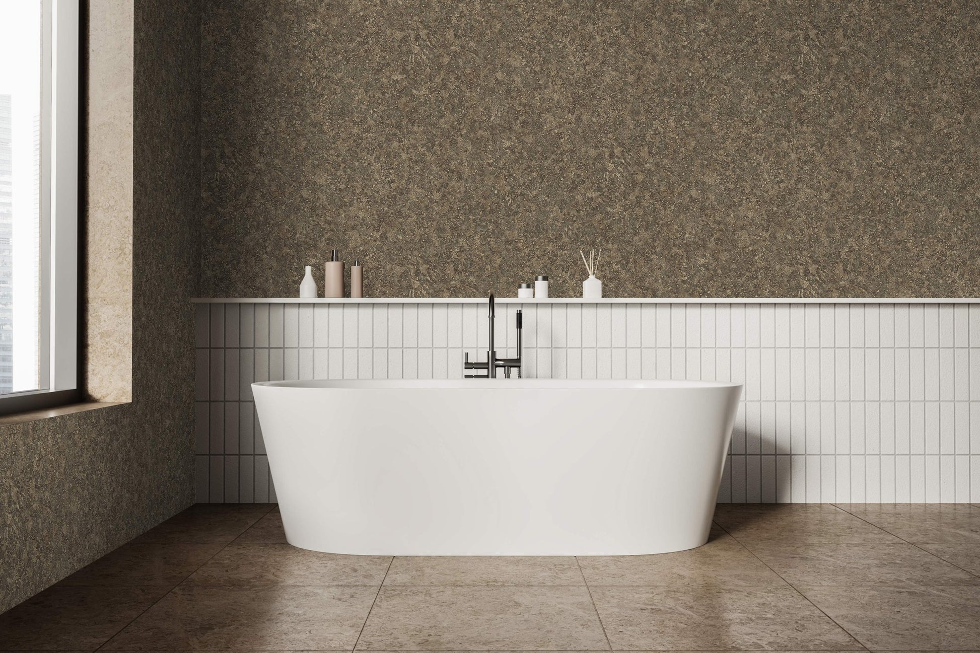 The Muse Collection Fawn Modern Texture Wallpaper by La Belle Maison