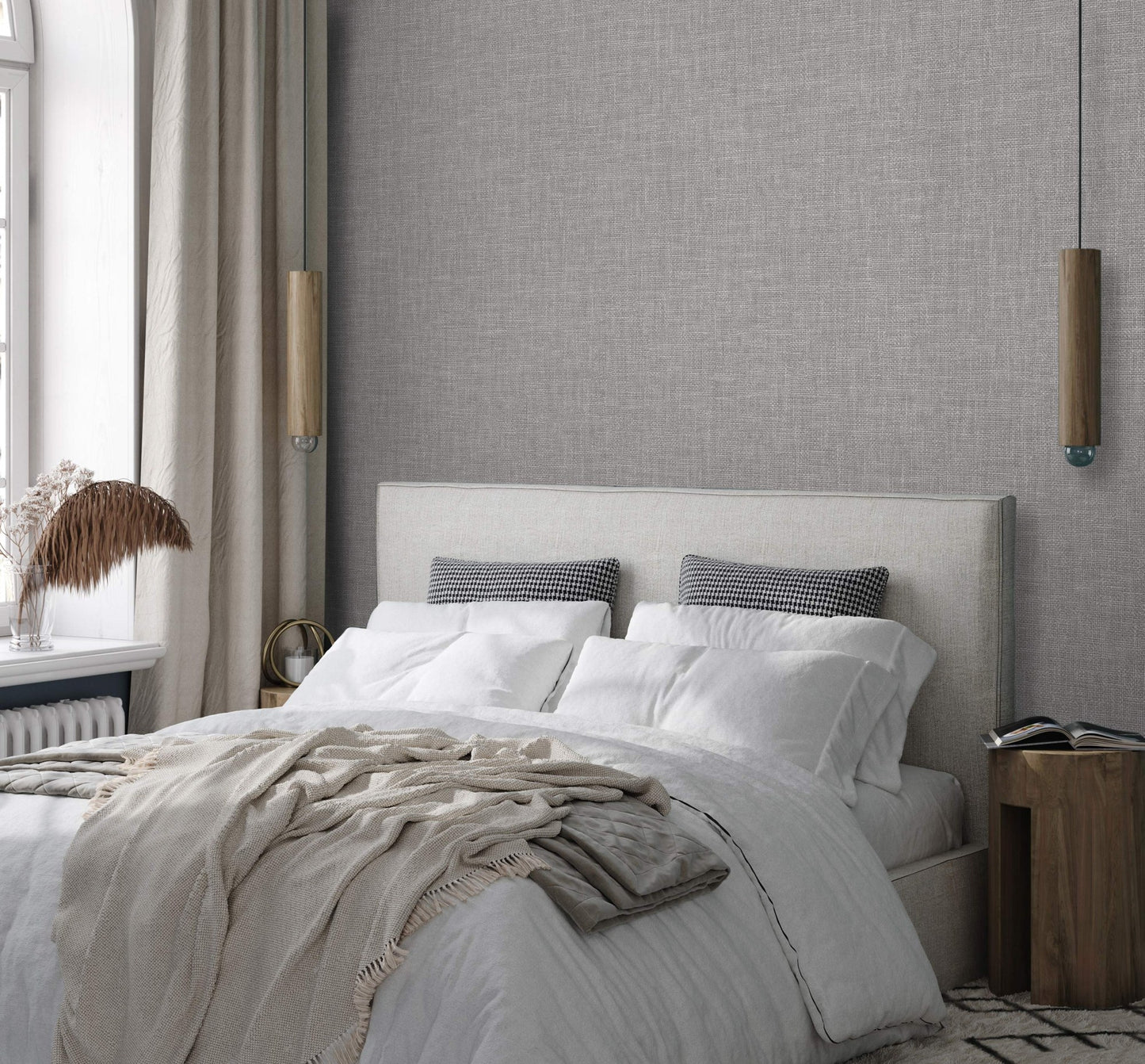The Muse Collection Truffle Modern Texture Wallpaper by La Belle Maison