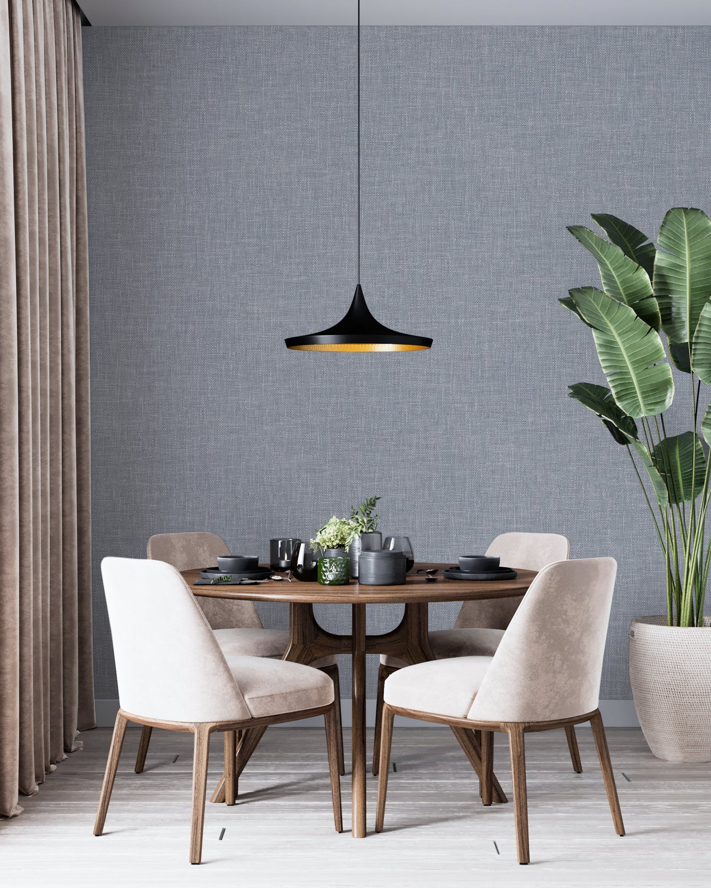 The Muse Collection Silver Taupe Studio Motif Wallpaper by La Belle Maison