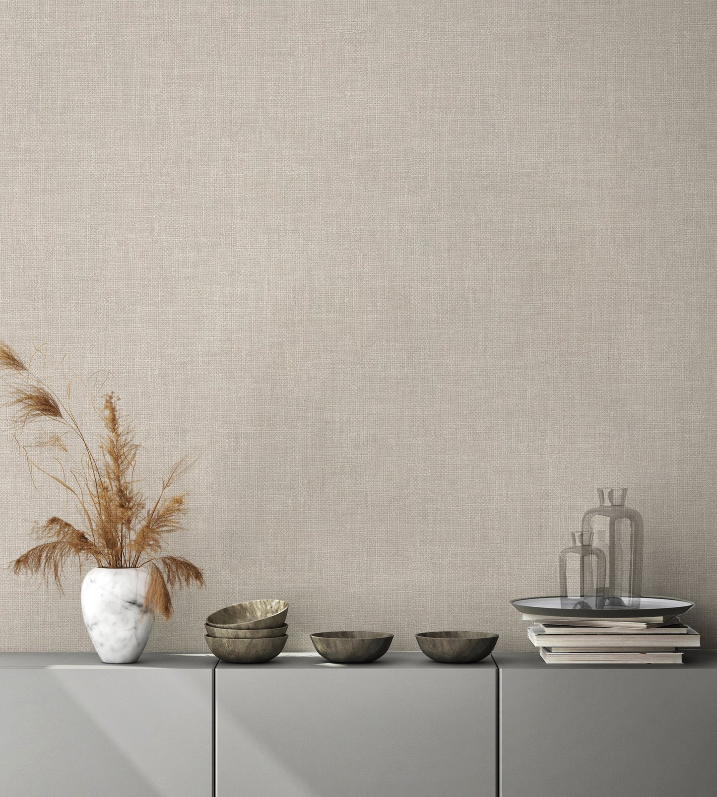 The Muse Collection Dove Grey Artful Surface Wallpaper by La Belle Maison
