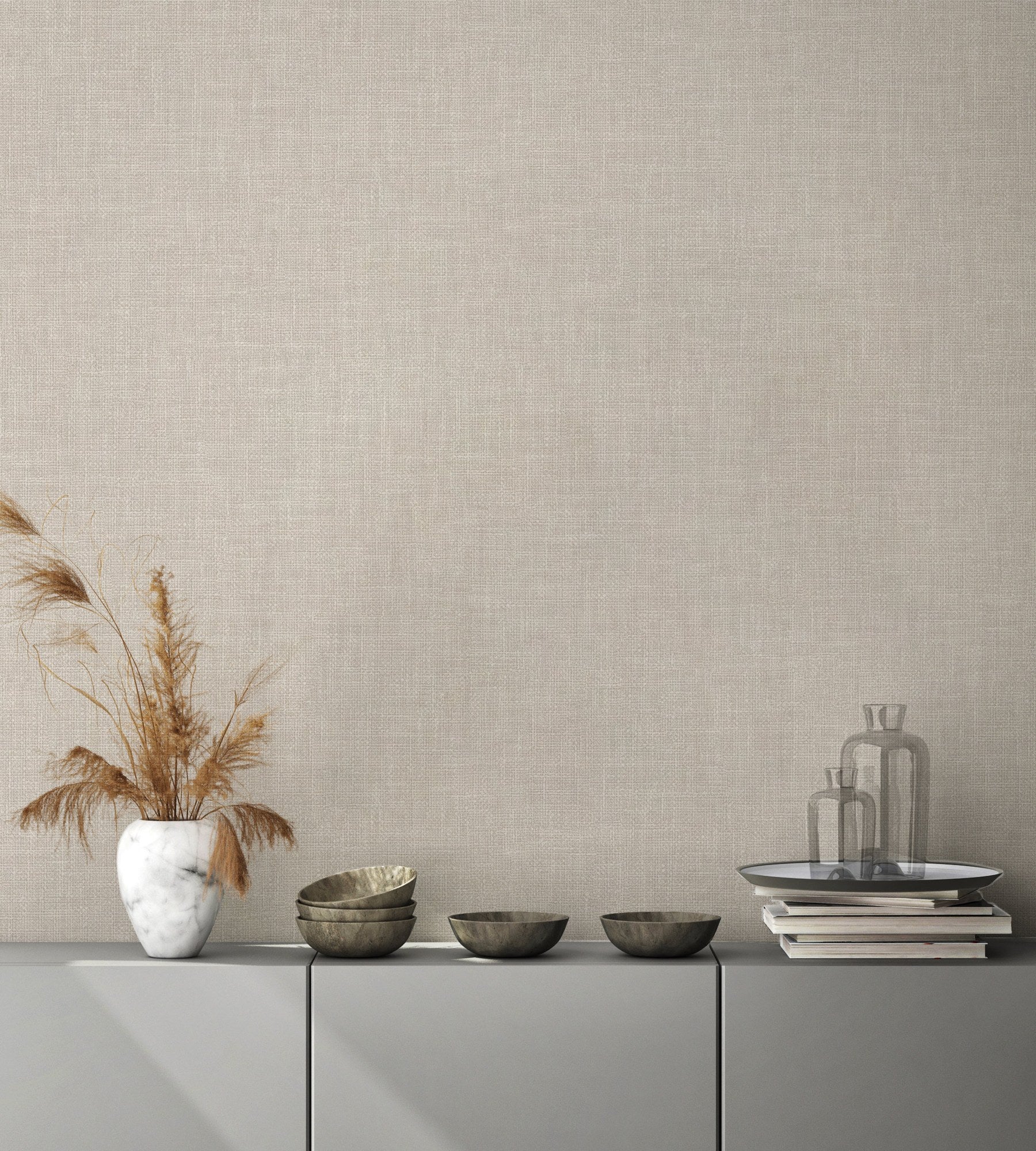 The Muse Collection Dove Grey Artful Surface Wallpaper by La Belle Maison