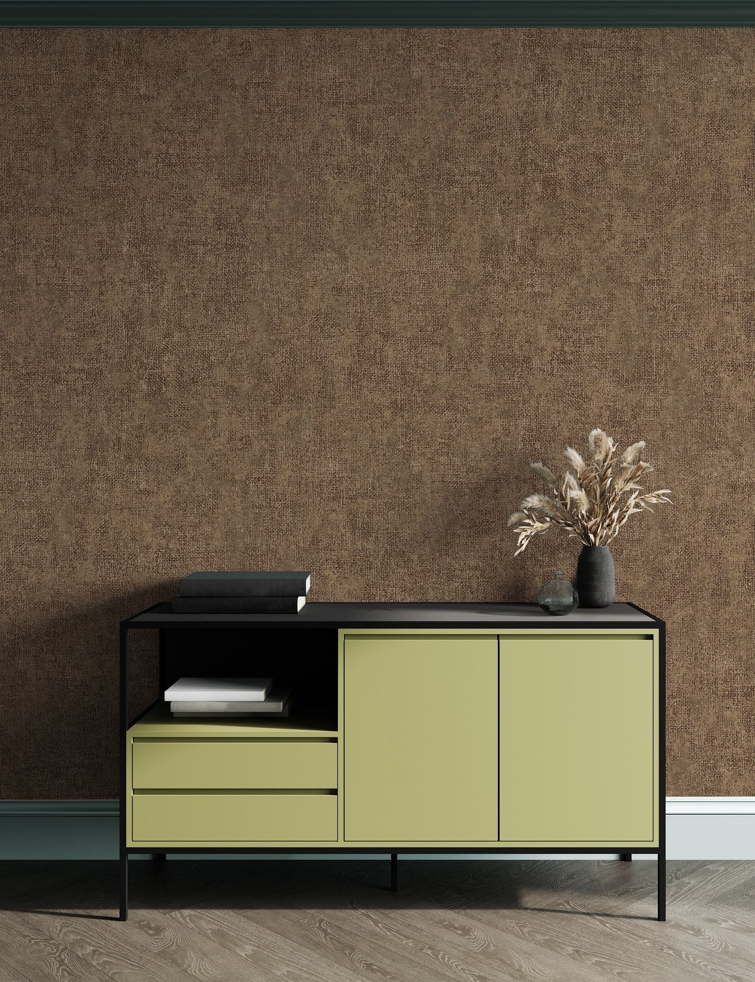 The Muse Collection Cocoa Creative Pattern Wallpaper by La Belle Maison