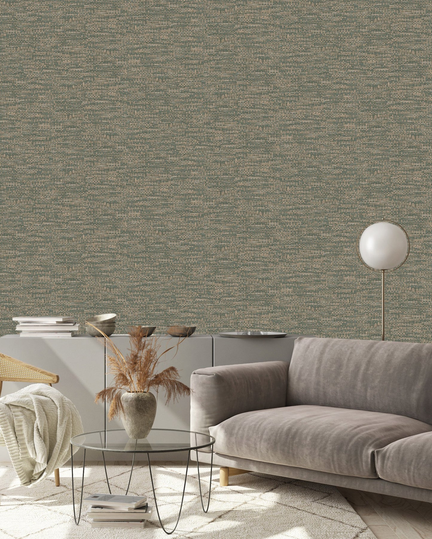 The Muse Collection Dove Grey Artistic Texture Wallpaper by La Belle Maison